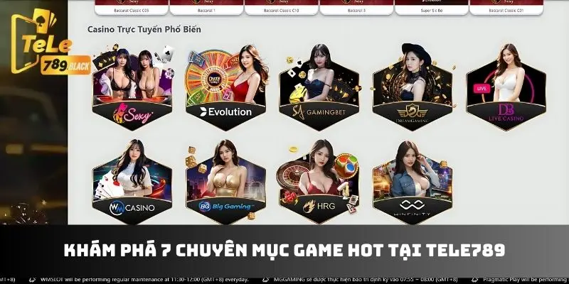 Khám phá các chuyên mục game chính tại trang cá cược online