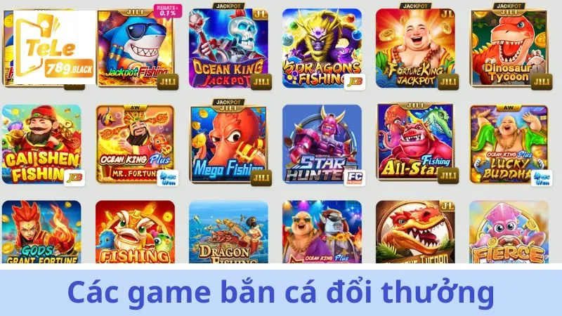 Top các game bắn cá đổi thưởng được săn đón nhất Tele789